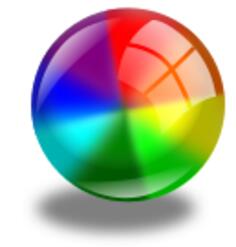 Colorful orb vector graphics