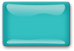 Gloss light blue square button vector image