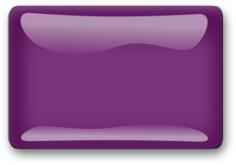 Gloss violet square button vector image