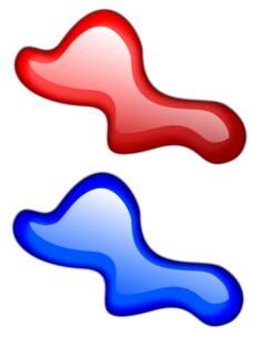 Vector graphics of droplets in air
