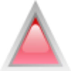 Red led triangle vector image