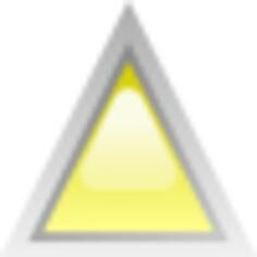 Yellow led triangle vector illustration