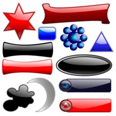 Glossy geometrical shapes vector image