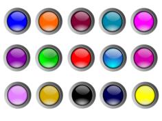 5x3 glossy buttons vector drawing