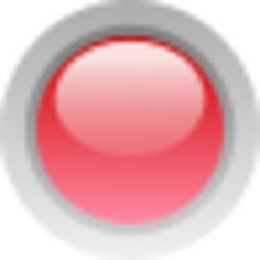 Finger size red button vector image