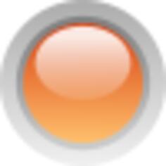 Finger size orange button vector drawing