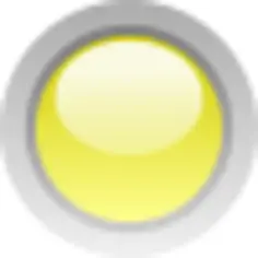 Finger size yellow button vector clip art