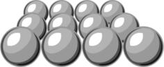 Selection of grayscale balls vector image