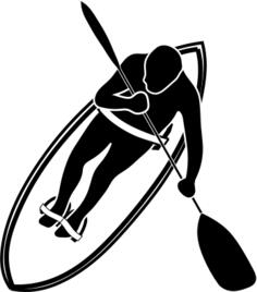 Waveski sport icon vector drawing