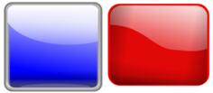 Red and blue buttons vector illustration