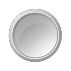 Light gray button vector image