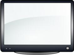 Glossy TV vector clip at