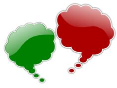 3D glossy speech bubble vector image