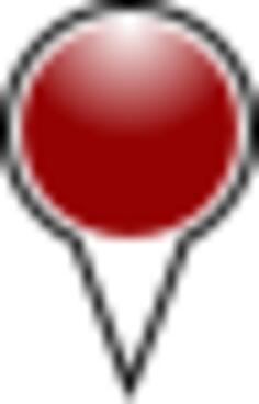 Map pointer crimson color vector illustration