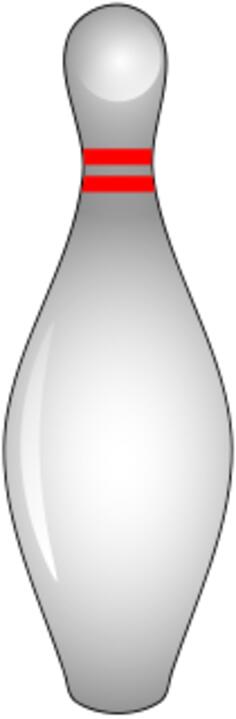 Shiny bowling pin vector illustration