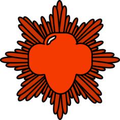 Bronze award pin vector drawing