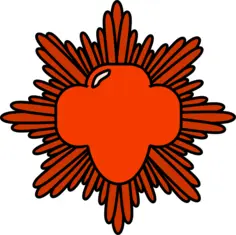 Bronze award pin vector drawing