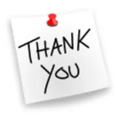 Thank You note vector drawing