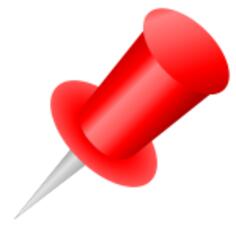 Pushpin icon vector drawing