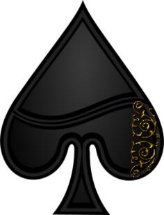 Vector image of spade playing card symbol