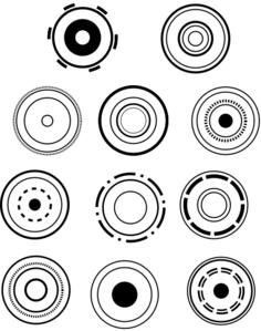 Concentric circles vector image
