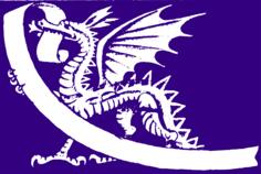 Vector image of purple dragon
