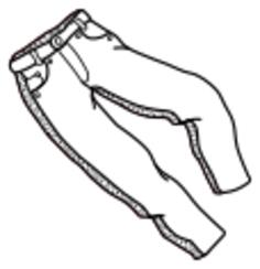 Trousers lineart vector graphics