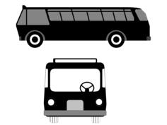 Vector image of bus symbol