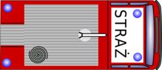 Fire emergency truck top view vector image