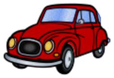 Vector illustration of old red car
