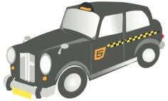 A TX4 Hackney Carriage vector clip art