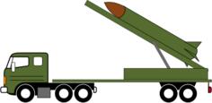 Missile truck vector drawing