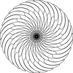 Vector graphics of rounded geometric motif