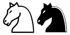 Vector graphics of horse chess sign
