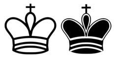 Vector clip art of king chess title