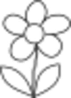 Vector illustration of large petals coloring flowers