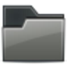 Grey closed folder icon vector drawing