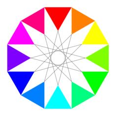 Vector drawing of dodecagon
