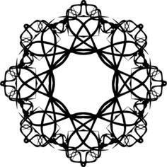 Vector graphics of black rosette