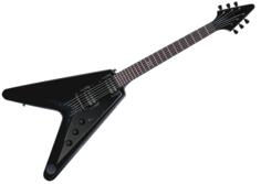 Flying V guitar vector illustration