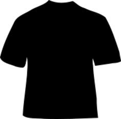 Silhouette vector image of black t-shirt