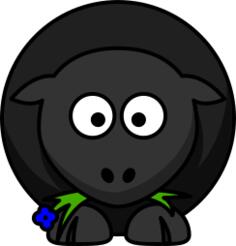 Cartoon vector illustration of cute sheep