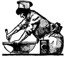 Vector illustration of female baker
