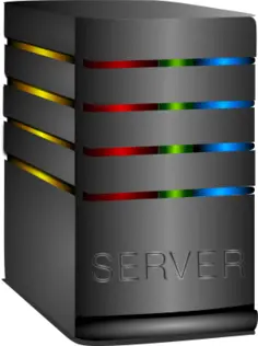 Shiny computer server vector image