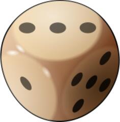 Vector illustration of glossy dice