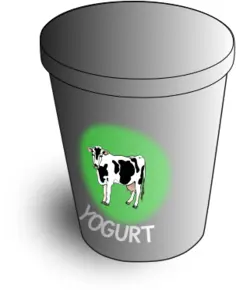 Vector illustration of yogurt cup