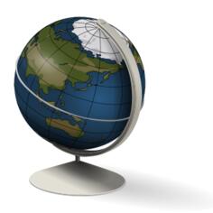 Desk globe vector graphics
