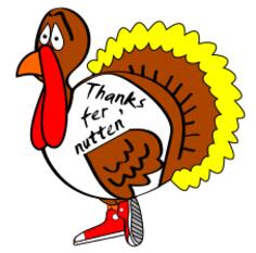 Thanks fer nutten poster vector drawing