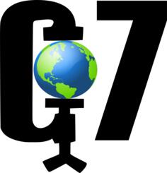 G7 pressure on world vector illustration