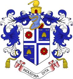 Vector image of coat of arms of industria dita